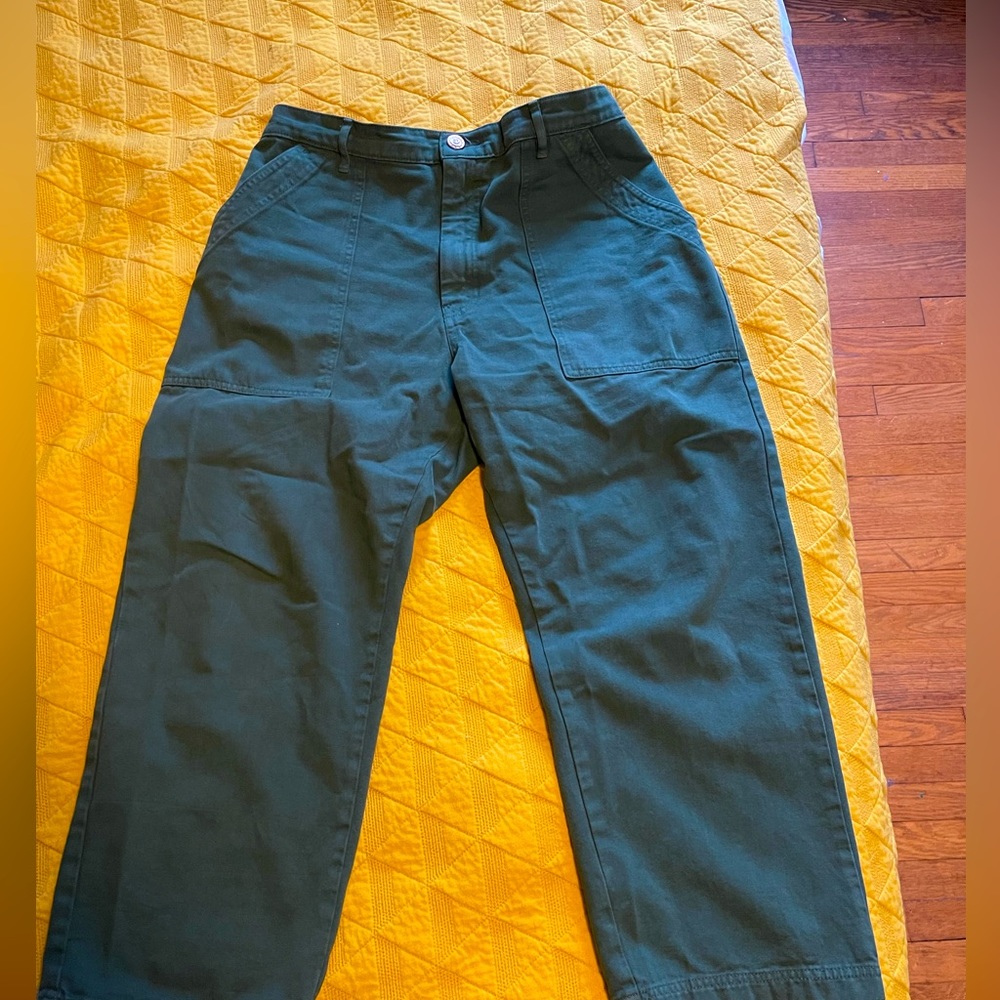 Big Bud Press Petite Work Pant in emerald green